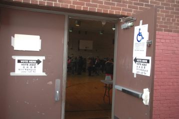 P.S. 27 in Red Hook was used as a polling station. Photo by Liam La Guerre/LFRAG